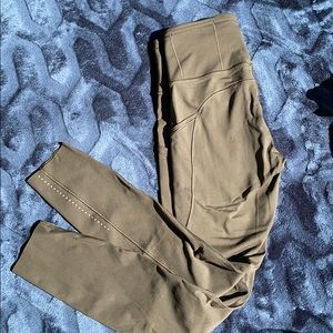 Lululemon Fast & Free 7/8 Nulux 25" dark olive